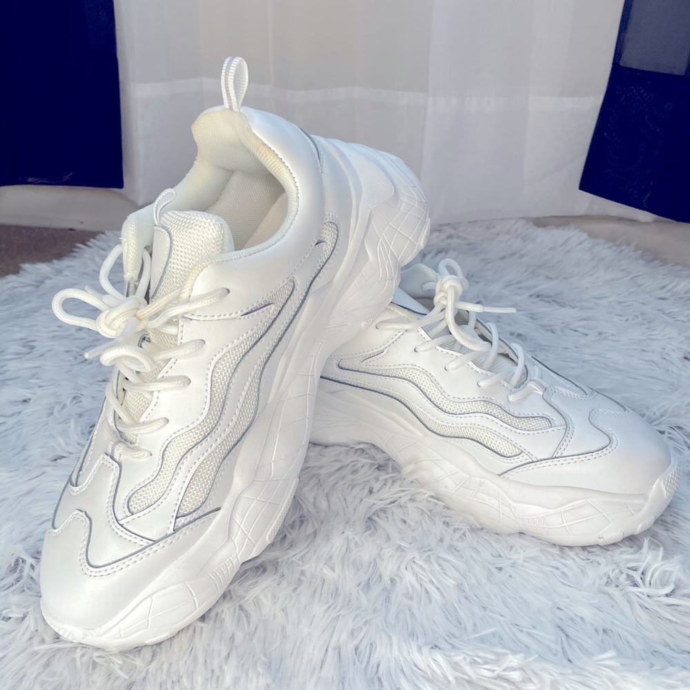 Chunky All White Trainers